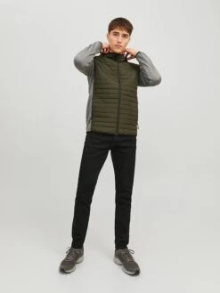Jack & Jones Hybride Jas "Multi" Groen/grijs -Gstar Kleding Winkel jack and jones hybride jas multi groen grijs 1
