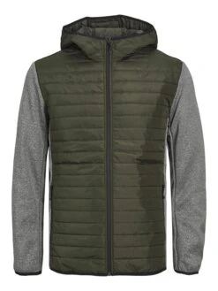 Jack & Jones Hybride Jas "Multi" Groen/grijs -Gstar Kleding Winkel jack and jones hybride jas multi groen grijs 6