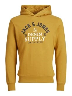 Jack & Jones Junior Hoodie "Logo" Geel