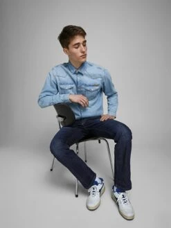 Jack & Jones Spijkerbroek "Clark" - Regular Fit - Donkerblauw -Gstar Kleding Winkel jack and jones spijkerbroek clark regular fit donkerblauw 1