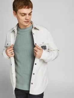 Jack & Jones Trui "Classic" Crème -Gstar Kleding Winkel jack and jones trui classic creme 1