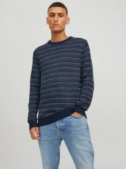 Jack & Jones Trui "Flow" Blauw -Gstar Kleding Winkel jack and jones trui flow blauw 1