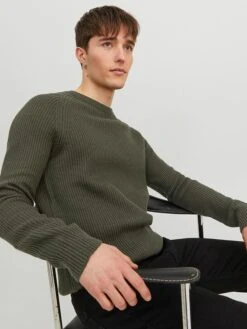 Jack & Jones Trui "Pannel" Groen -Gstar Kleding Winkel jack and jones trui pannel groen 5
