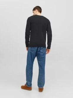 Jack & Jones Trui "Pannel" Zwart -Gstar Kleding Winkel jack and jones trui pannel zwart 1