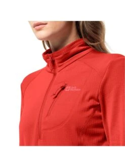 Jack Wolfskin Fleece Trui "Kolbenberg" Rood -Gstar Kleding Winkel jack wolfskin fleece trui kolbenberg rood 3