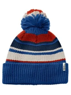 Jack Wolfskin Muts Blauw/crème/rood