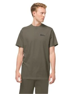 Jack Wolfskin Shirt "Essential" Kaki -Gstar Kleding Winkel jack wolfskin shirt essential kaki 1