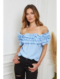 Blouse "Eba" Lichtblauw