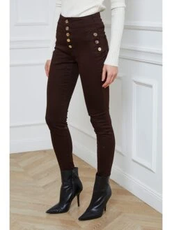 Broek "Pamela" Donkerbruin -Gstar Kleding Winkel josefine broek pamela donkerbruin 1
