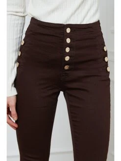 Broek "Pamela" Donkerbruin -Gstar Kleding Winkel josefine broek pamela donkerbruin 3