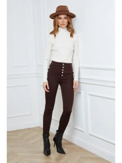 Broek "Pamela" Donkerbruin -Gstar Kleding Winkel josefine broek pamela donkerbruin 4