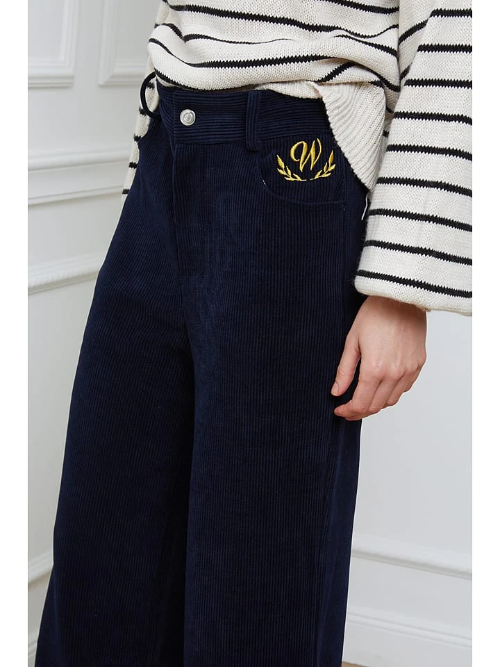 Corduroybroek "Celine" Donkerblauw 6 Corduroybroek "Celine" Donkerblauw - Afbeelding 4