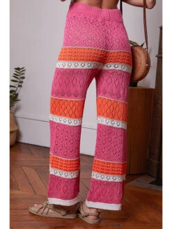 Gebreide Broek "Loumia" Roze -Gstar Kleding Winkel josefine gebreide broek loumia roze 2