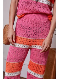 Gebreide Broek "Loumia" Roze -Gstar Kleding Winkel josefine gebreide broek loumia roze 3