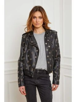 Kunstleren Jas "Djune" Zwart