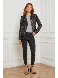 Kunstleren Jas "Djune" Zwart -Gstar Kleding Winkel josefine kunstleren jas djune zwart 4