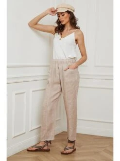Linnen Broek "Jacobson" Beige -Gstar Kleding Winkel josefine linnen broek jacobson beige 4