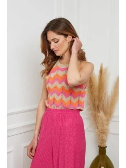 Top "Fantig" Beige/oranje/roze -Gstar Kleding Winkel josefine top fantig beige oranje roze 1