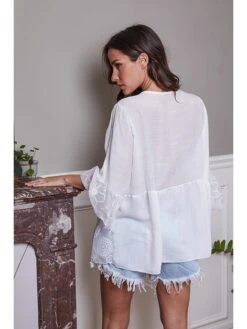 Tuniek "Floreal" Wit -Gstar Kleding Winkel josefine tuniek floreal wit 2