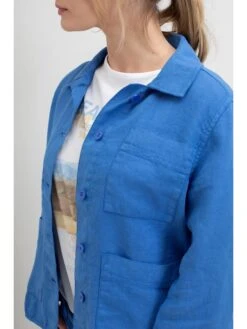 Linnen Blousejas Blauw -Gstar Kleding Winkel josephine and co linnen blousejas blauw 2