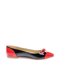 Ballerina's Zwart/rood -Gstar Kleding Winkel just bow ballerinas zwart rood 1