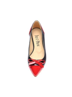 Ballerina's Zwart/rood -Gstar Kleding Winkel just bow ballerinas zwart rood 2
