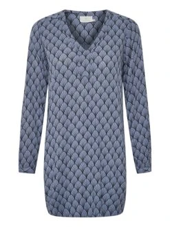 Kaffe Blouse "Olivia" Blauw/wit