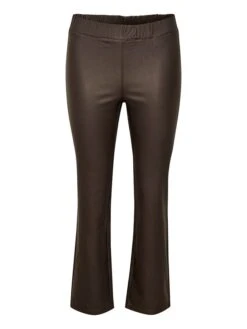 Kaffe Kunstleren Broek Antraciet
