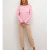 Kaffe Longsleeve Roze/wit -Gstar Kleding Winkel kaffe longsleeve roze wit