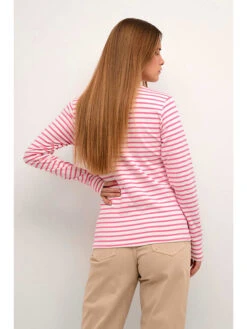 Kaffe Longsleeve Roze/wit -Gstar Kleding Winkel kaffe longsleeve roze wit 2