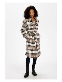 Kaffe Tussenmantel Lichtbruin/wit -Gstar Kleding Winkel kaffe tussenmantel lichtbruin wit 2