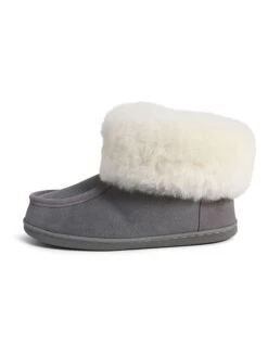Pantoffels Met Lamsvacht "Oslo" Grijs -Gstar Kleding Winkel kaiser naturfellprodukte handl pantoffels met lamsvacht oslo grijs 1