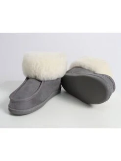Pantoffels Met Lamsvacht "Oslo" Grijs -Gstar Kleding Winkel kaiser naturfellprodukte handl pantoffels met lamsvacht oslo grijs 2