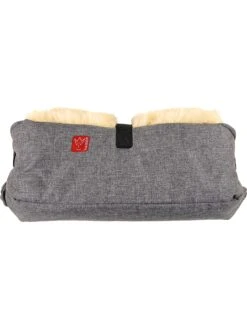 Handwarmer Met Lamsvacht "Biggy" Grijs - (L)45 X (B)22 Cm