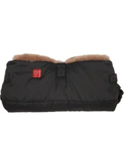 Handwarmer Met Lamsvacht "Biggy" Zwart - (L)45 X (B)22 Cm