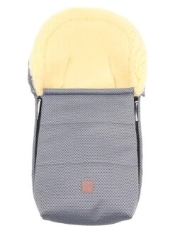 Knuffelzak Met Lamsvacht "Emmi" Grijs - (L)80 X (B)37 Cm