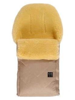 Voetenzak Met Lamsvacht "Duub" Beige - (L)88 X (B)47 Cm