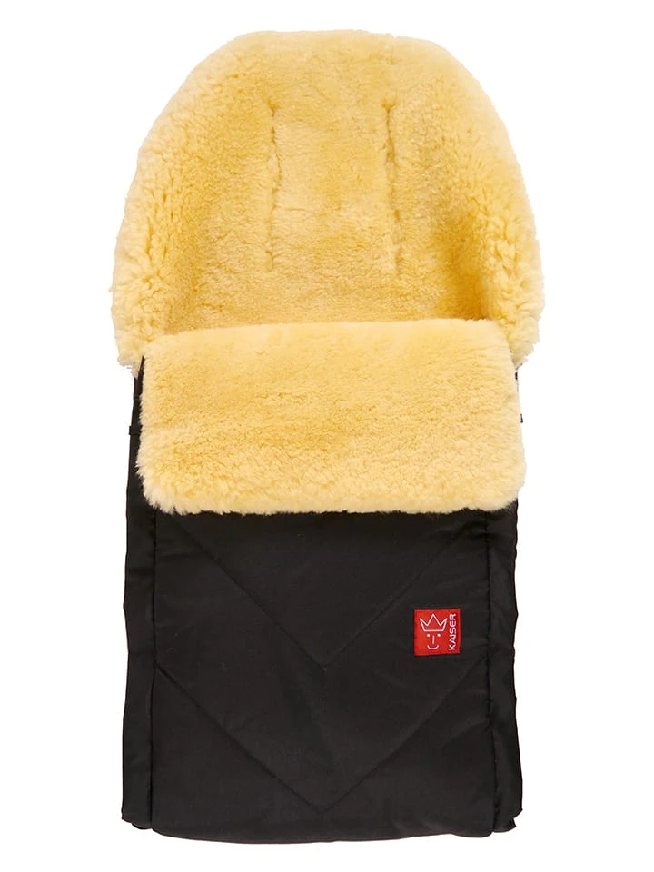 Voetenzak Met Lamsvacht "Duub" Zwart - (L)88 X (B)47 Cm 3 Voetenzak Met Lamsvacht "Duub" Zwart - (L)88 X (B)47 Cm