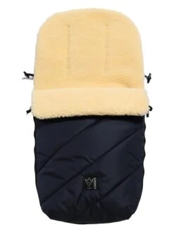 Voetenzak Met Lamsvacht "Polar" Donkerblauw - (L)85 X (B)43 Cm