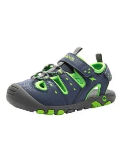 KangaRoos Enkelsandalen "K-Trek" Donkerblauw/groen -Gstar Kleding Winkel kangaroos enkelsandalen k trek donkerblauw groen 1
