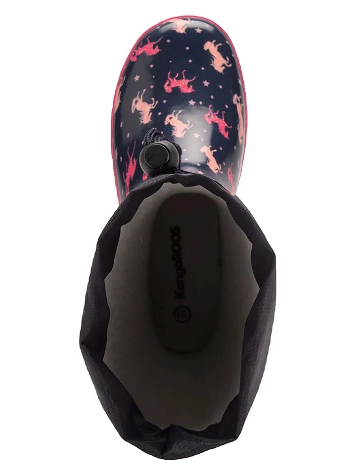KangaRoos Rubberlaarzen Donkerblauw/roze 8 KangaRoos Rubberlaarzen Donkerblauw/roze - Afbeelding 6
