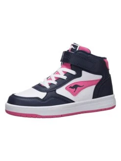 KangaRoos Sneakers "Jumbo" Donkerblauw/wit/roze -Gstar Kleding Winkel kangaroos sneakers jumbo donkerblauw wit roze 1