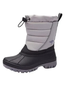 KangaRoos Winterlaarzen "K-Ben" Zwart/grijs -Gstar Kleding Winkel kangaroos winterlaarzen k ben zwart grijs 1