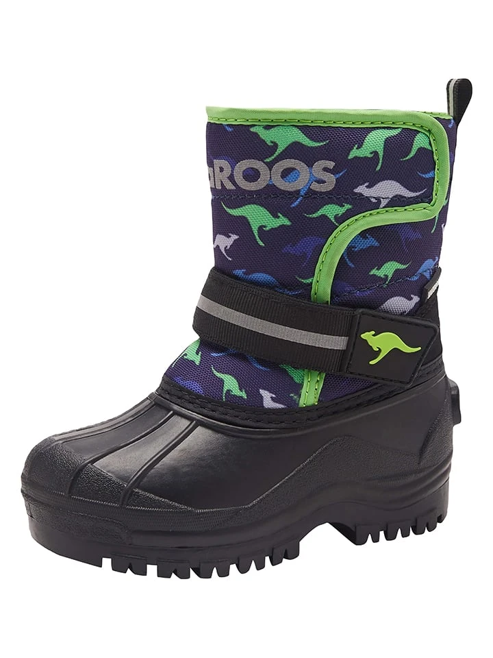 KangaRoos Winterlaarzen "Shell" Zwart/donkerblauw/groen 3 KangaRoos Winterlaarzen "Shell" Zwart/donkerblauw/groen