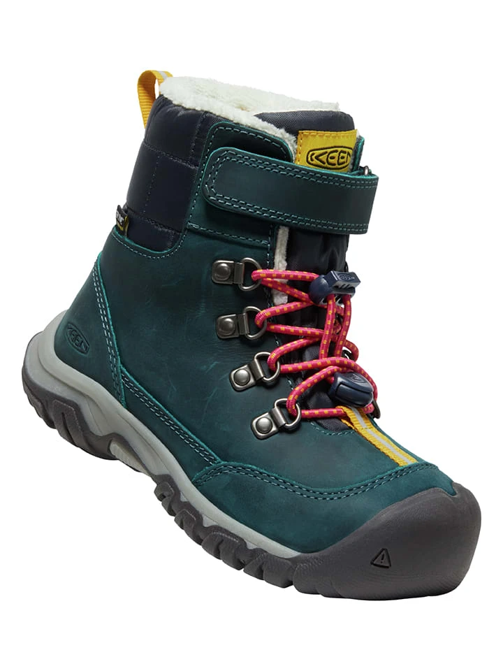 Keen Leren Winterboots "Greta" Petrol 3 Keen Leren Winterboots "Greta" Petrol