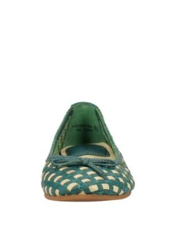 Kickers Leren Ballerina's Petrol/crème -Gstar Kleding Winkel kickers leren ballerinas petrol creme 3