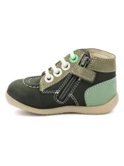 Kickers Leren Boots "Bonzip 2" Groen -Gstar Kleding Winkel kickers leren boots bonzip 2 groen 2