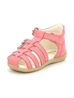 Kickers Leren Enkelsandalen "Bigfor" Roze -Gstar Kleding Winkel kickers leren enkelsandalen bigfor roze 2