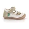 Kickers Leren Loopleerschoenen "Sabio" Wit/beige