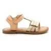 Kickers Leren Sandalen "Diamanto" Beige/goudkleurig -Gstar Kleding Winkel kickers leren sandalen diamanto beige goudkleurig